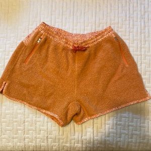 Outdoor voices mega fleece papaya shorts size S